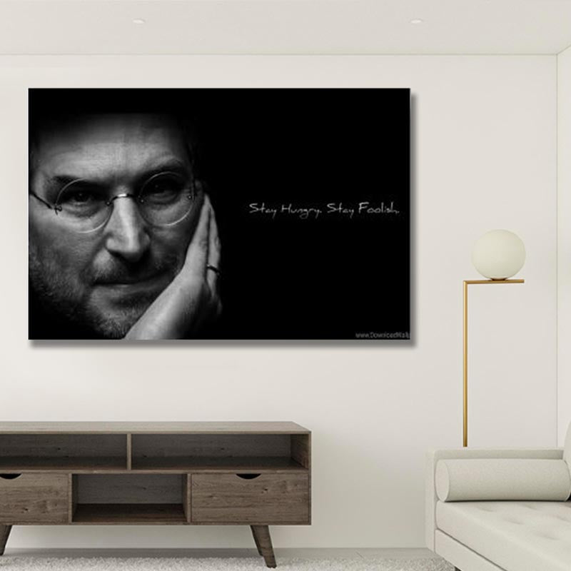 STEVE JOBS STAY HUNGRY STAY FOOLISH freeshipping - Wall Agenda