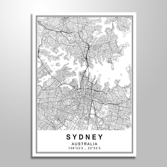SYDNEY CITY MAP freeshipping - Wall Agenda