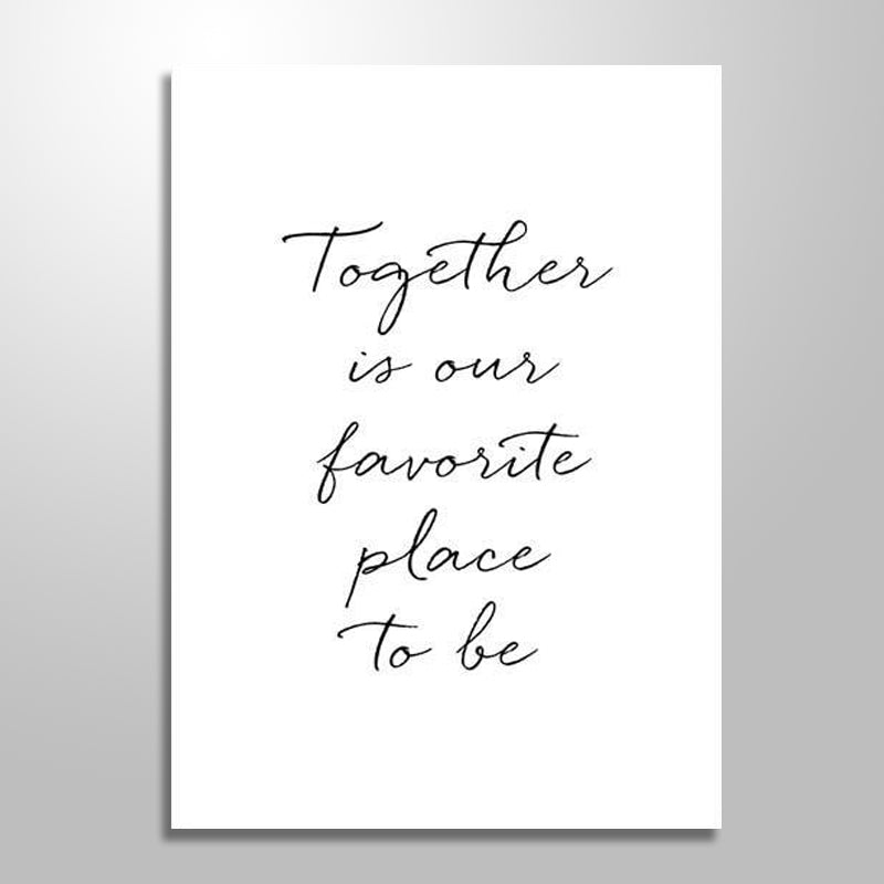 TOGETHER IS OUR FAVE PLACE TO BE freeshipping - Wall Agenda