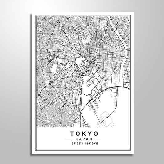 TOKYO CITY MAP freeshipping - Wall Agenda