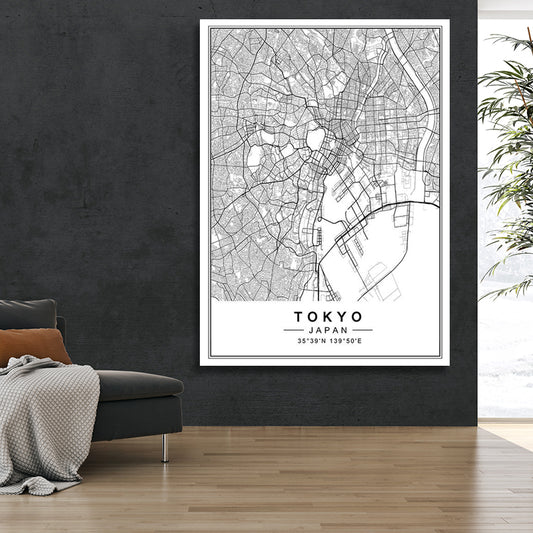 TOKYO CITY MAP freeshipping - Wall Agenda
