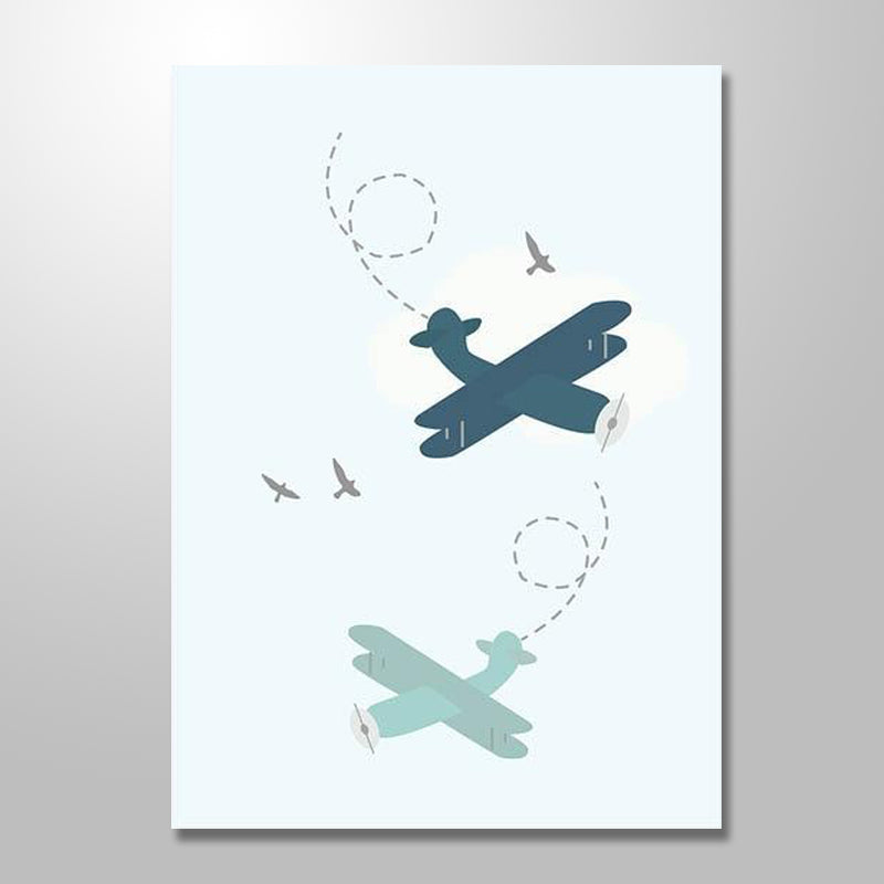 TOY PLANE JOURNEY PAINTING freeshipping - Wall Agenda