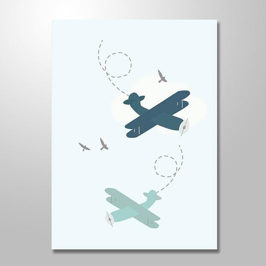 TOY PLANE JOURNEY PAINTING freeshipping - Wall Agenda