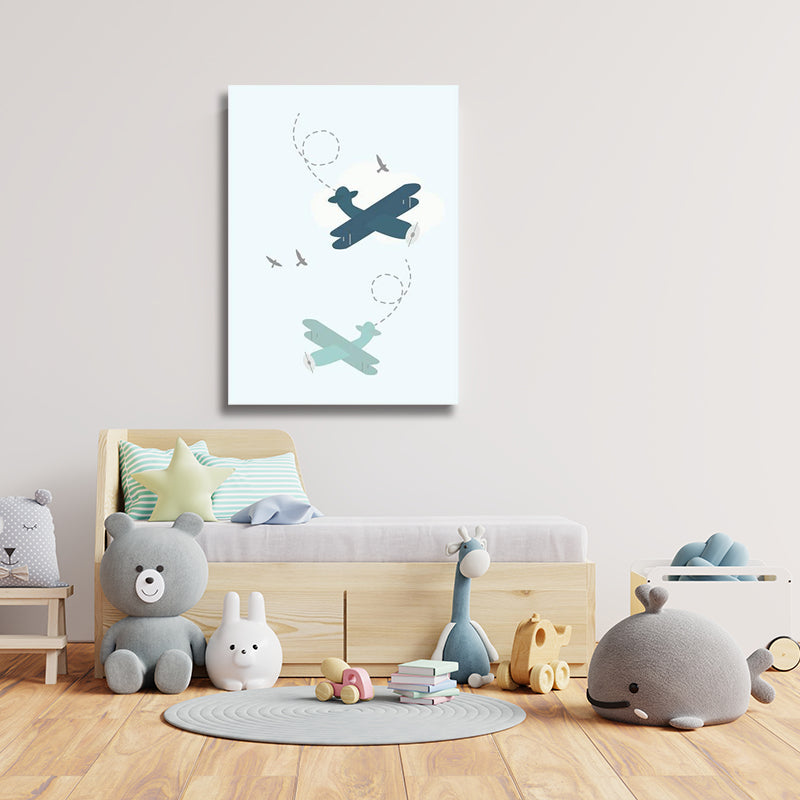 TOY PLANE JOURNEY PAINTING freeshipping - Wall Agenda