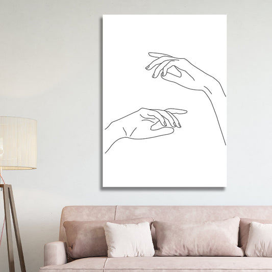 TWO ABSTRACT HANDS PAINTING freeshipping - Wall Agenda