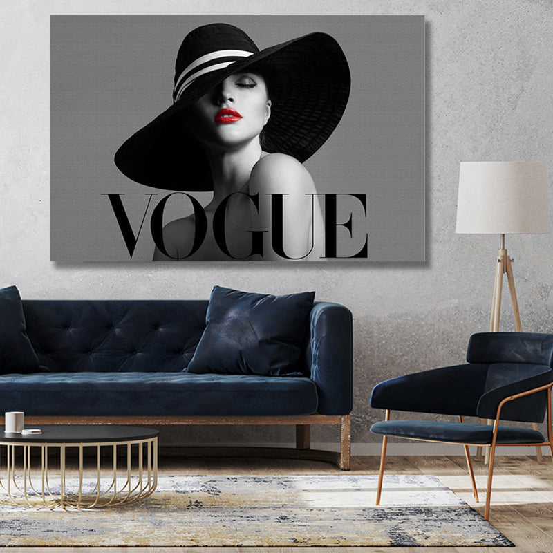 VOGUE GRAY PAINTING freeshipping - Wall Agenda