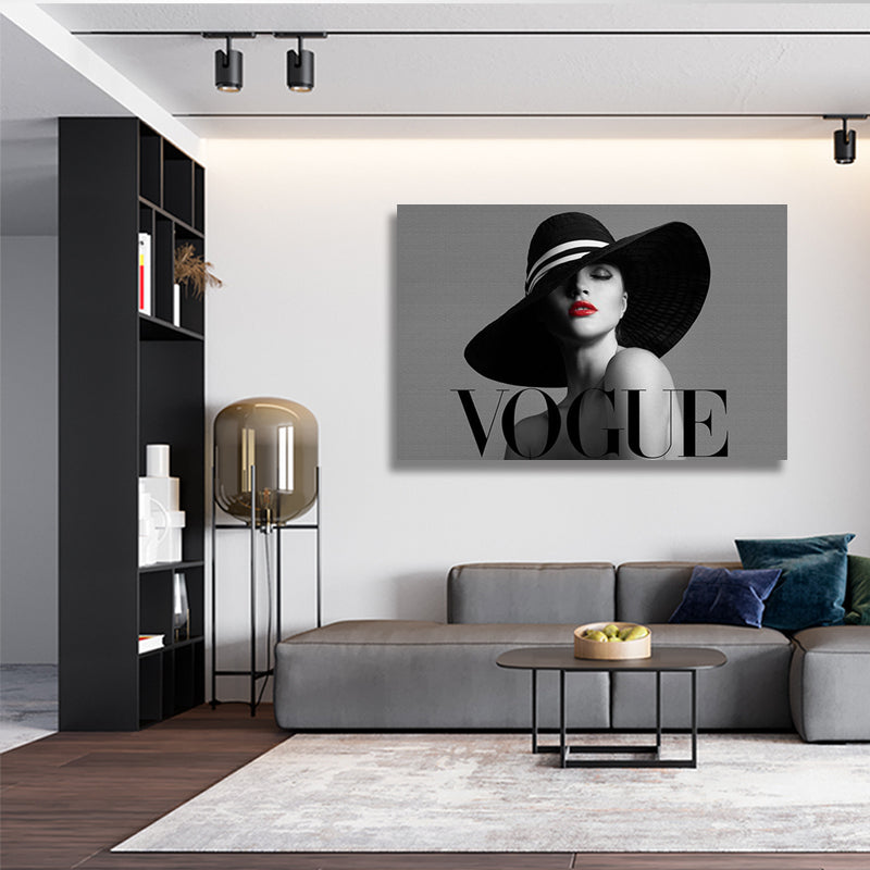 VOGUE GRAY PAINTING freeshipping - Wall Agenda