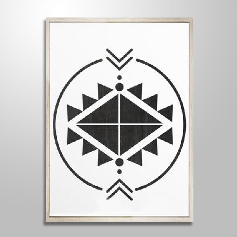 WHITE AZTEC PRINTS freeshipping - Wall Agenda