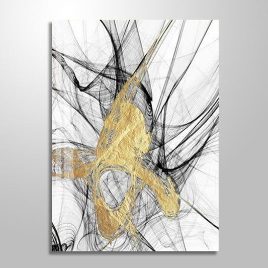 WHITE GOLD ABSTRACT PAINTING freeshipping - Wall Agenda