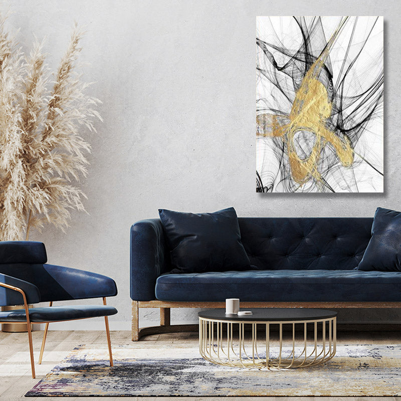 WHITE GOLD ABSTRACT PAINTING freeshipping - Wall Agenda