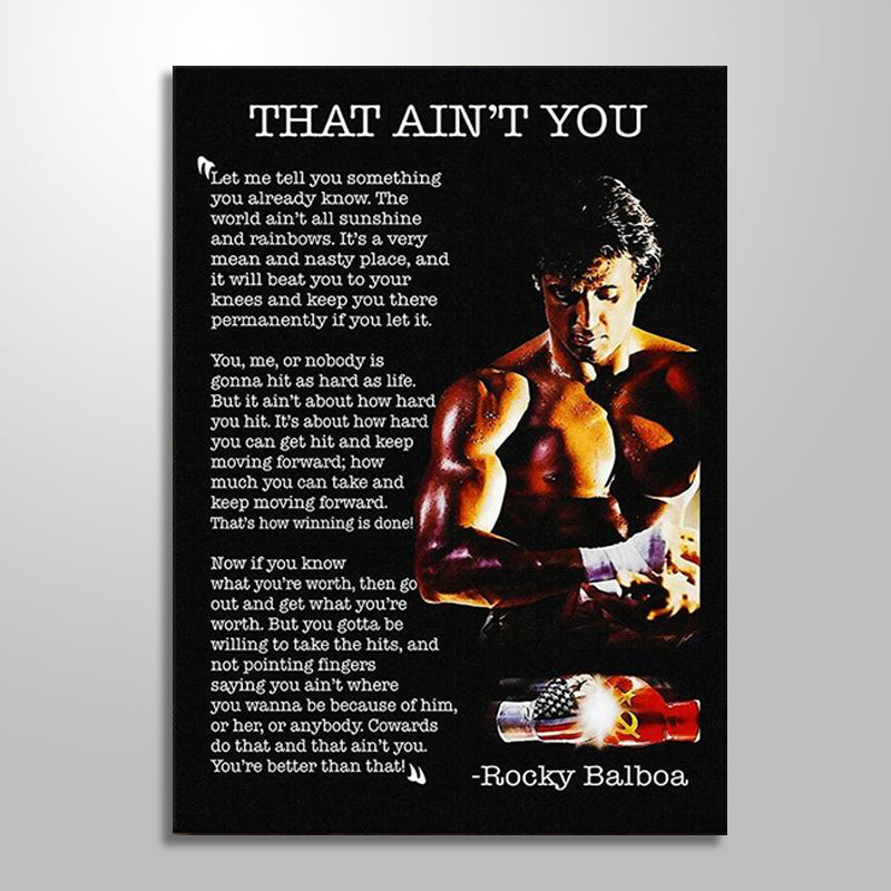 WORDS OF WISDOM ROCKY freeshipping - Wall Agenda