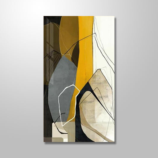 YELLOW ABSTRACT 4 PAINTING freeshipping - Wall Agenda