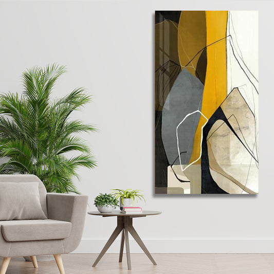 YELLOW ABSTRACT 4 PAINTING freeshipping - Wall Agenda