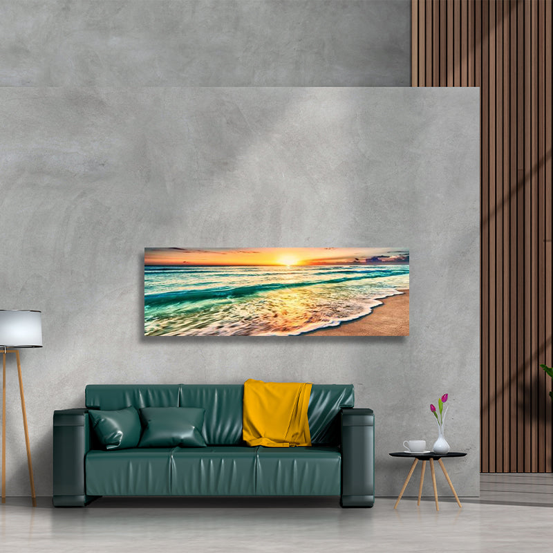 YELLOW BEACH PAINTING freeshipping - Wall Agenda