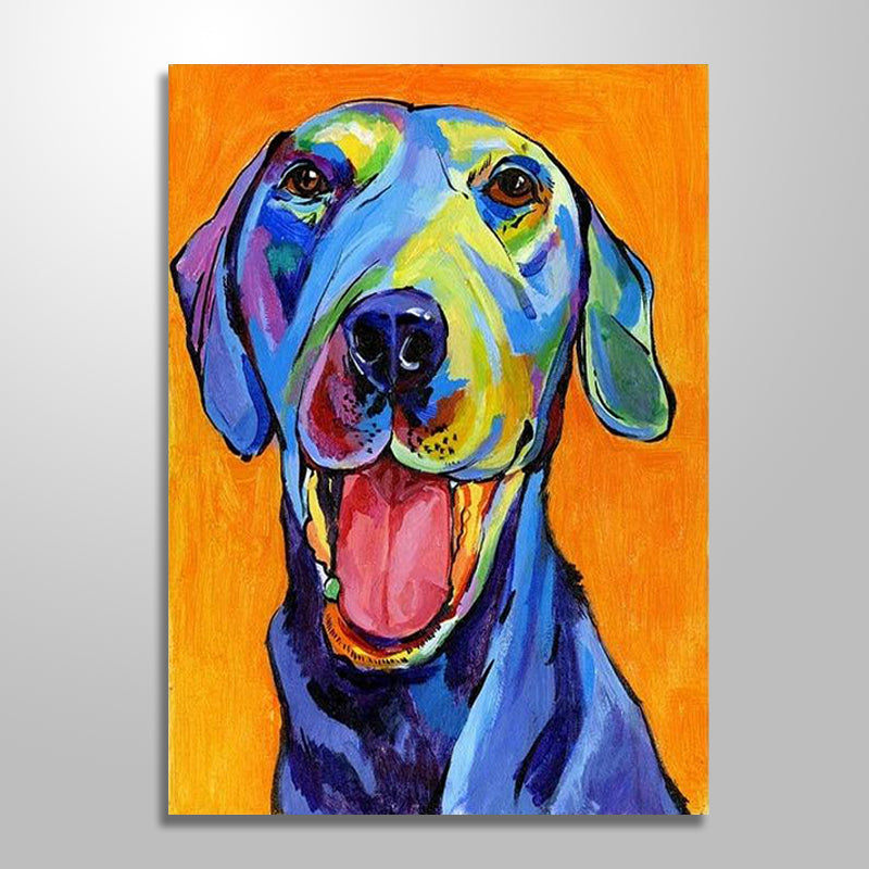 YELLOW DOG PAINTING freeshipping - Wall Agenda