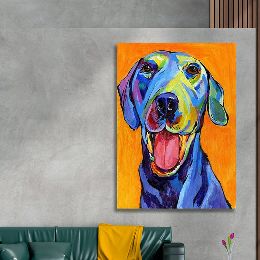 YELLOW DOG PAINTING freeshipping - Wall Agenda