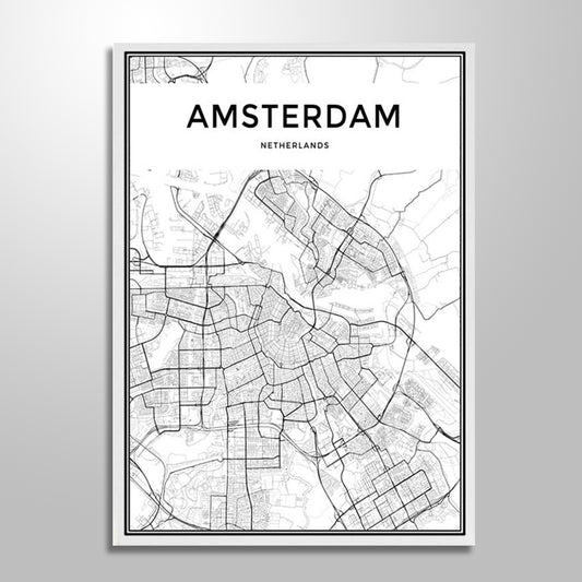 AMSTERDAM CITY MAP freeshipping - Wall Agenda