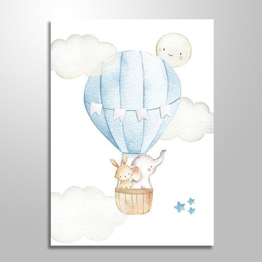 ANIMALS HOT AIR BALLOON freeshipping - Wall Agenda