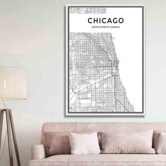CHICAGO CITY MAP freeshipping - Wall Agenda