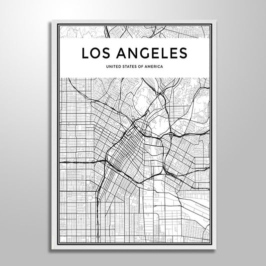 LOS ANGELES CITY MAP freeshipping - Wall Agenda