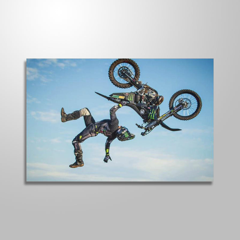 MOTORBIKE STUNT BLUE freeshipping - Wall Agenda