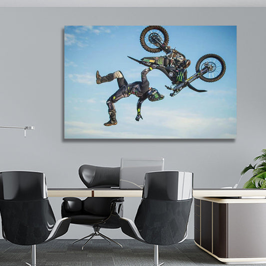 MOTORBIKE STUNT BLUE freeshipping - Wall Agenda