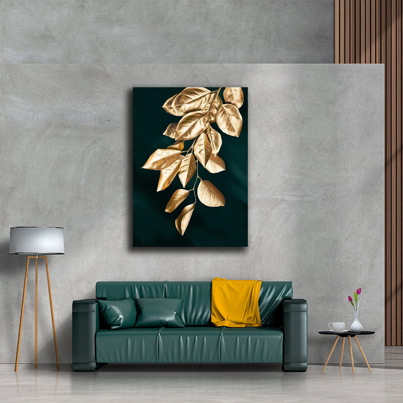 BLACK AND YELLOW LEAVES freeshipping - Wall Agenda