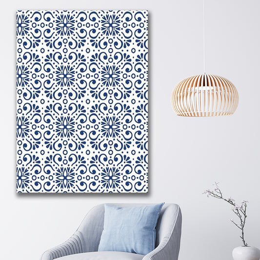 BLUE GEOMETRIC PATTERNS freeshipping - Wall Agenda