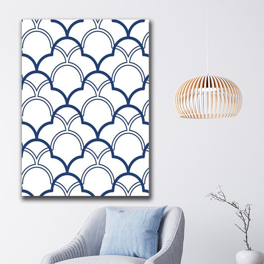 BLUE GEOMETRIC PATTERNS freeshipping - Wall Agenda