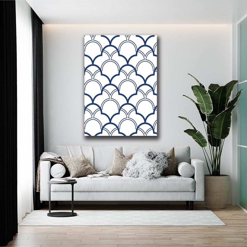 BLUE GEOMETRIC PATTERNS freeshipping - Wall Agenda