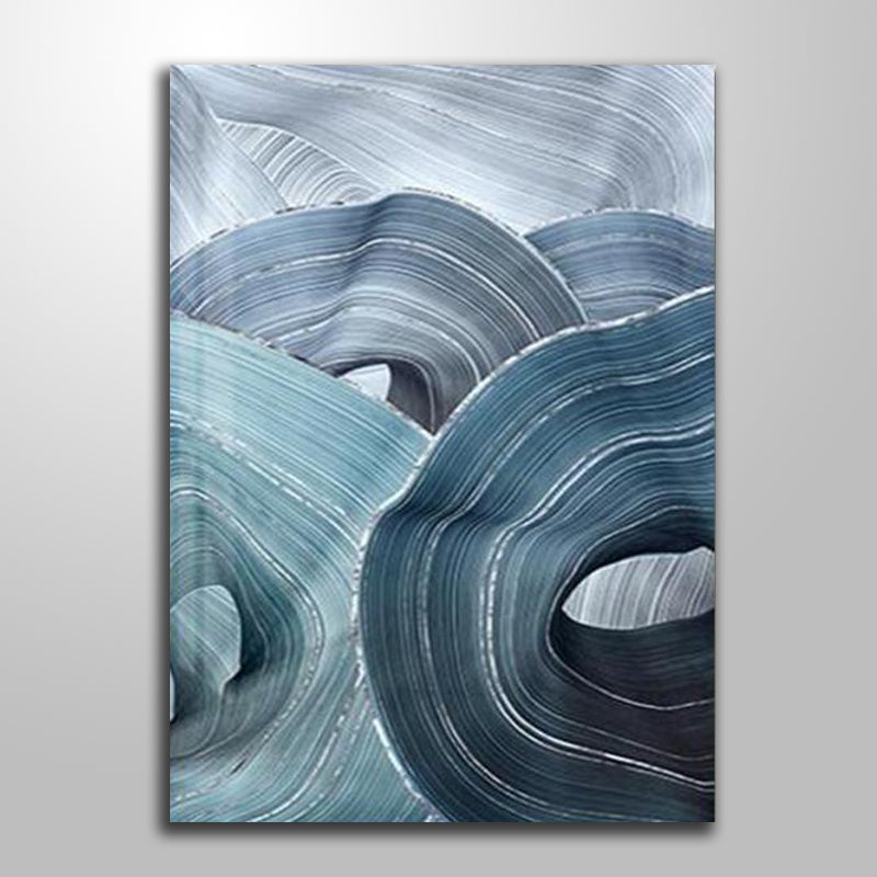 BLUE WAVES ABSTRACT freeshipping - Wall Agenda