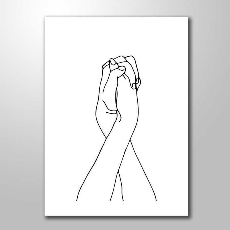 ABSTRACT HOLDING HANDS 2 freeshipping - Wall Agenda