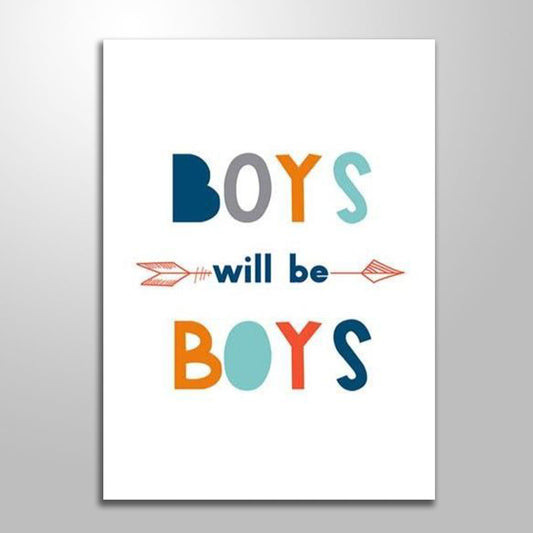 BOYS WILL BE BOYS freeshipping - Wall Agenda