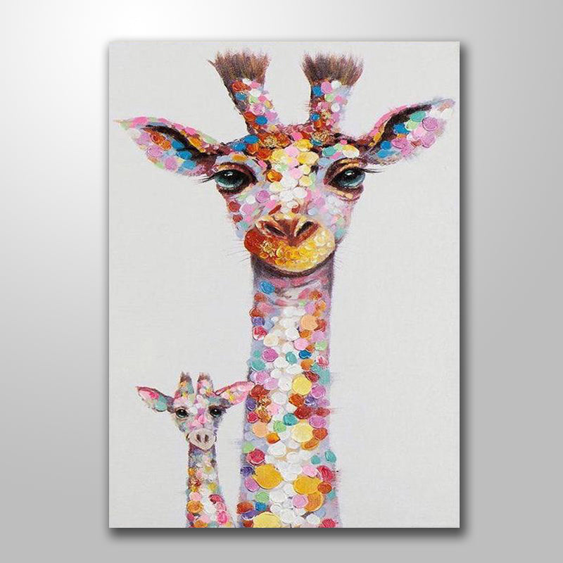 COLORFUL GIRAFFE KIDS PRINT freeshipping - Wall Agenda