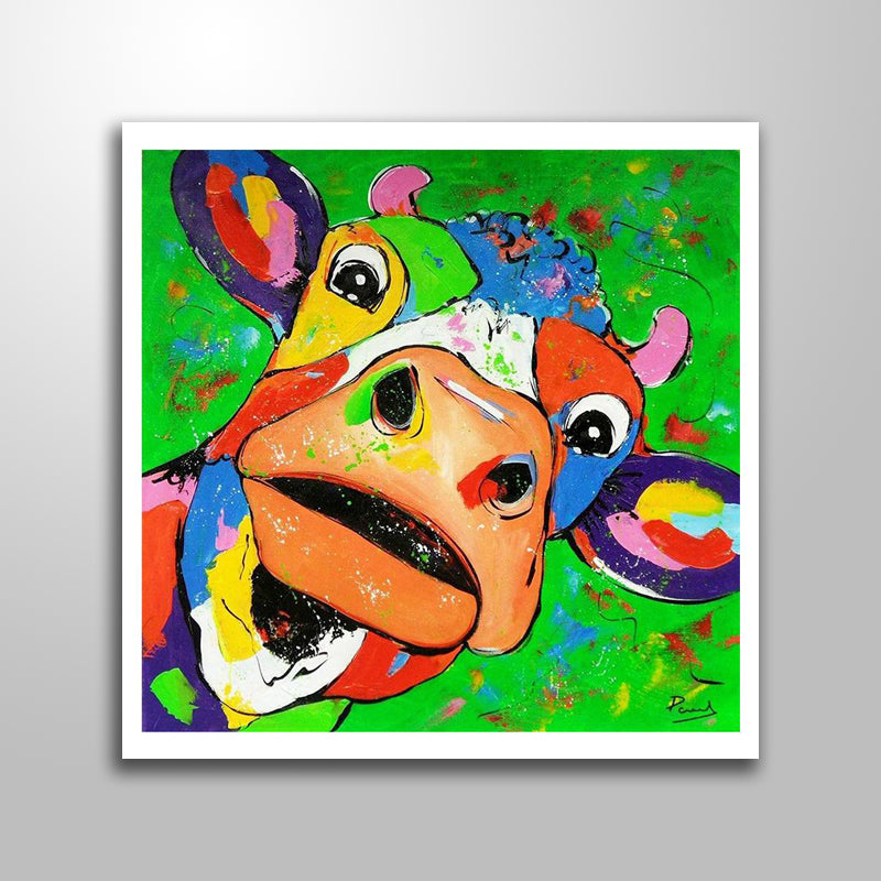 CRAZY COLORFUL COW freeshipping - Wall Agenda