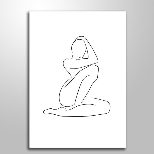 ABSTRACT SITTING POSE freeshipping - Wall Agenda