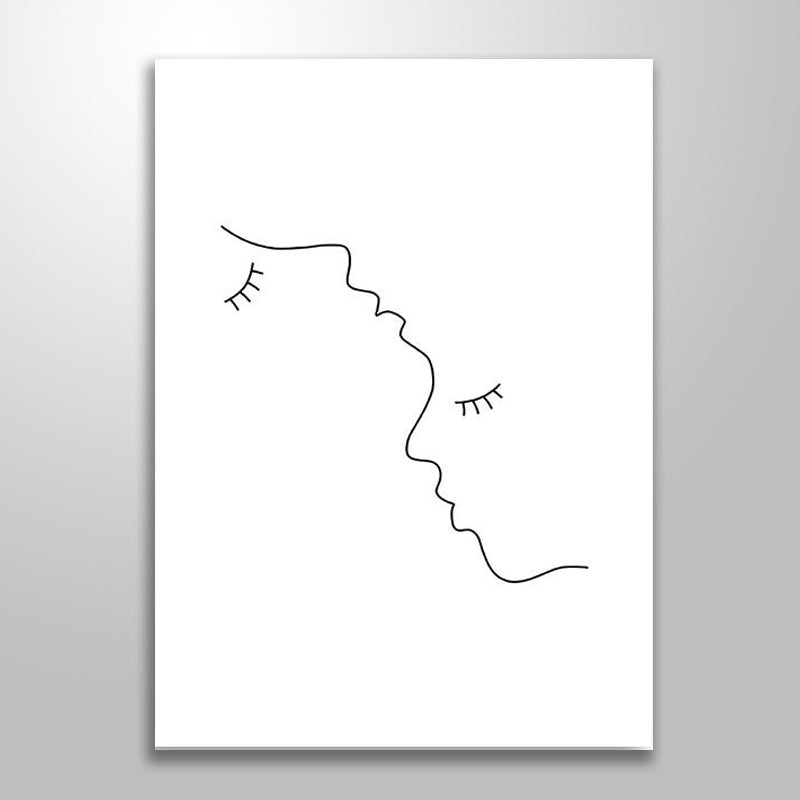 ABSTRACT TWO FACES freeshipping - Wall Agenda