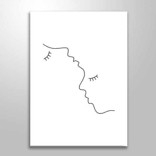 ABSTRACT TWO FACES freeshipping - Wall Agenda