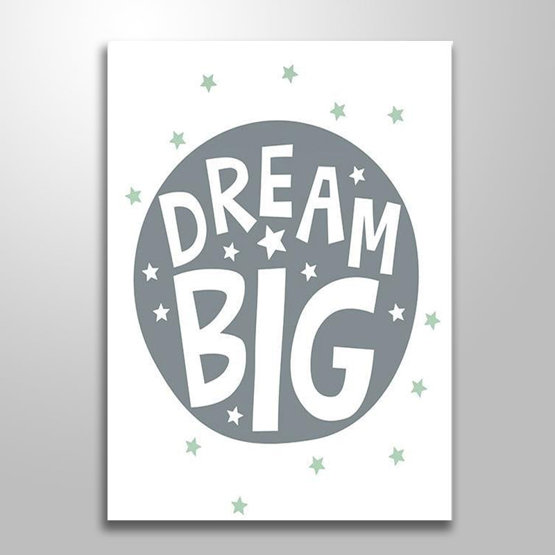 DREAM BIG QUOTE KIDS PRINT freeshipping - Wall Agenda