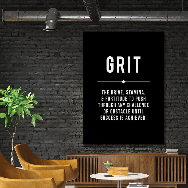 GET GRIT ON BLACK freeshipping - Wall Agenda