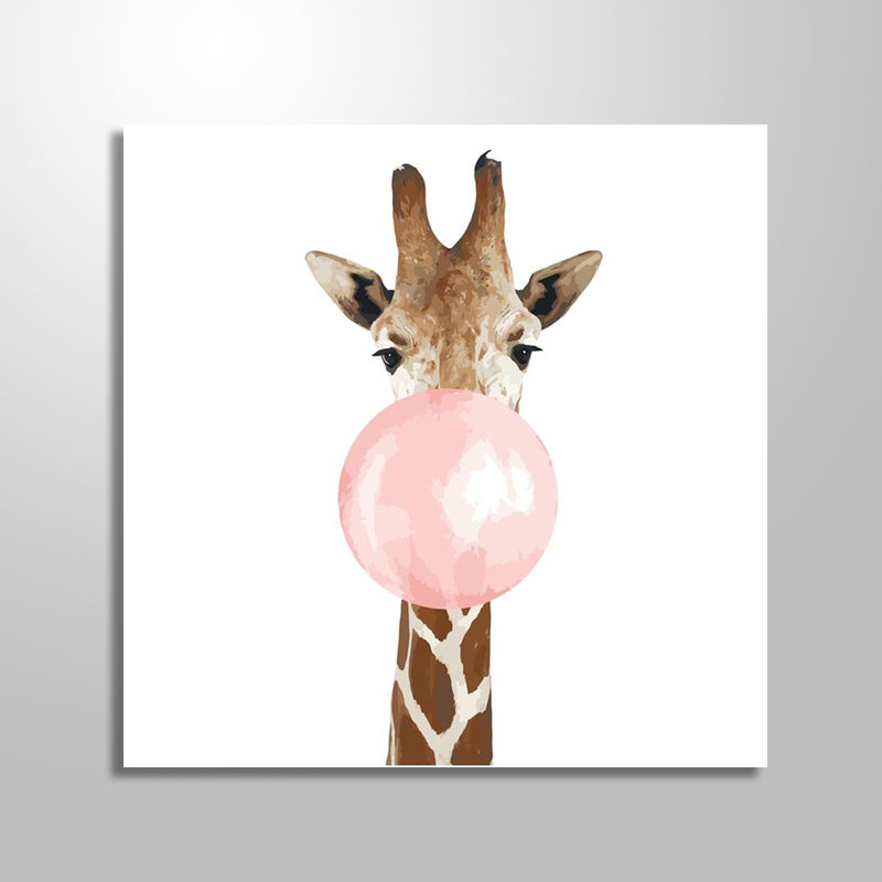 GIRAFFE PINK BUBBLES freeshipping - Wall Agenda