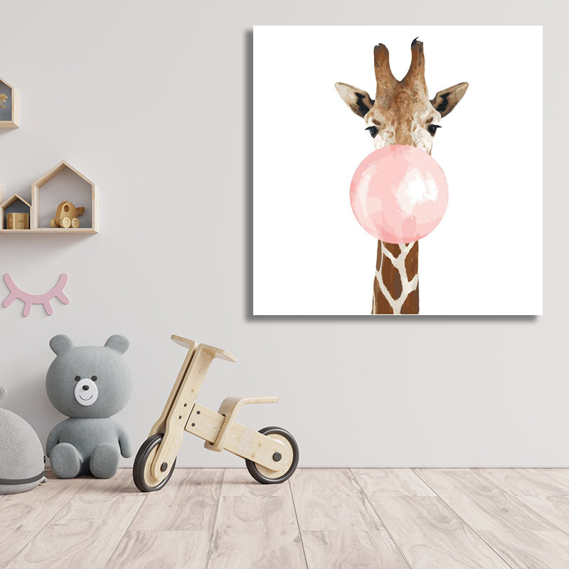 GIRAFFE PINK BUBBLES freeshipping - Wall Agenda