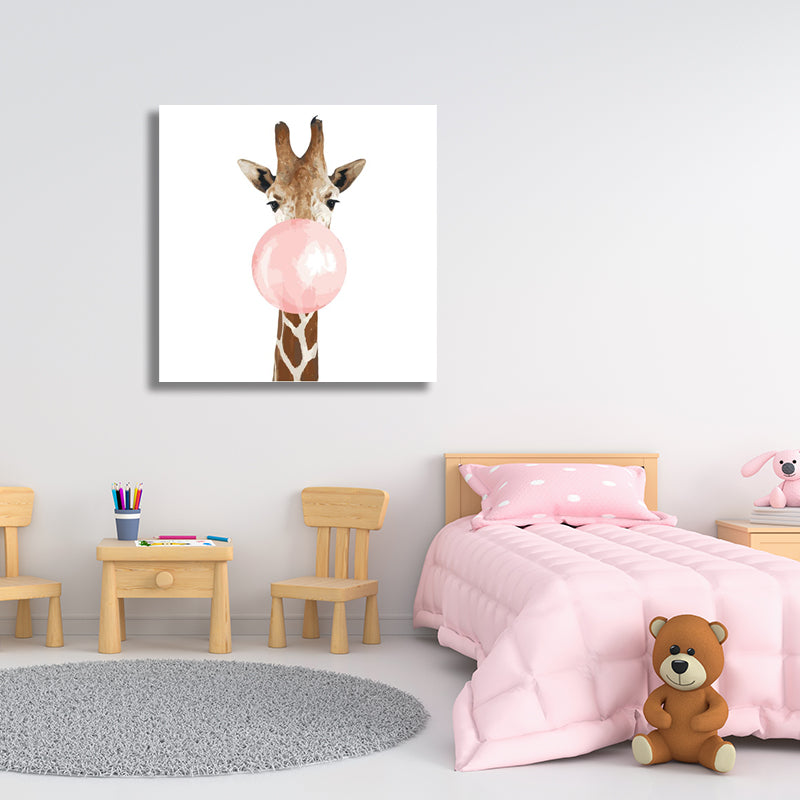 GIRAFFE PINK BUBBLES freeshipping - Wall Agenda