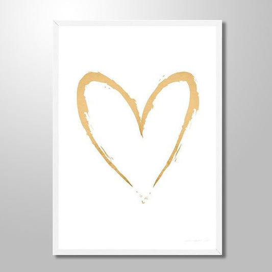 GOLD HEART PAINTING freeshipping - Wall Agenda