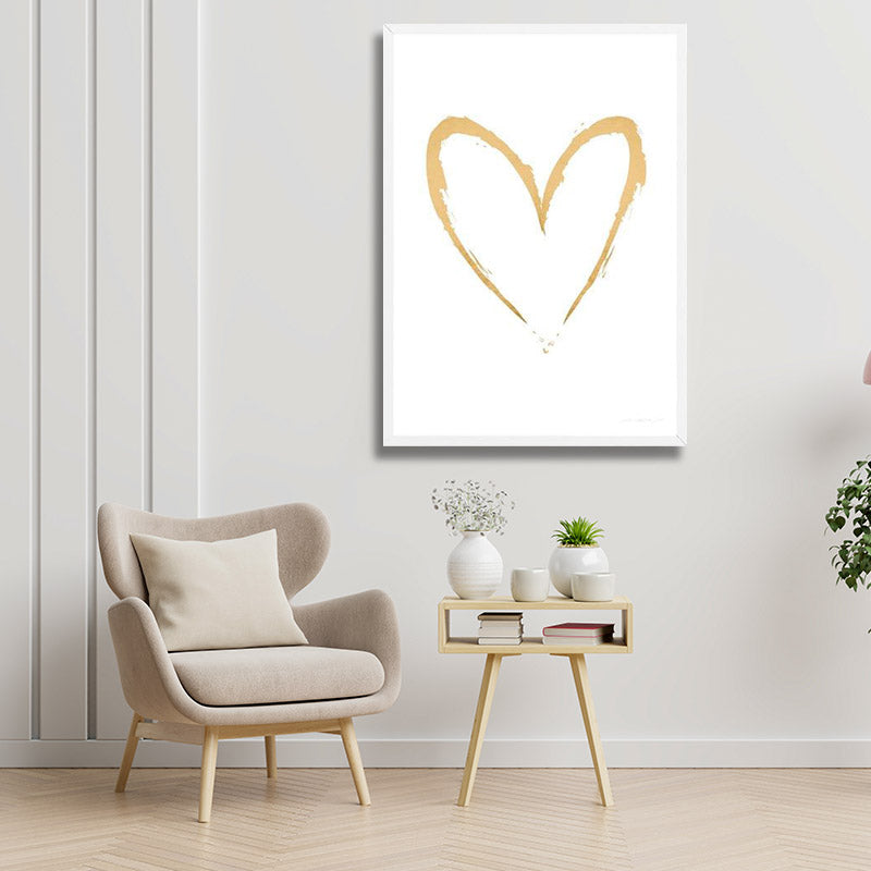 GOLD HEART PAINTING freeshipping - Wall Agenda