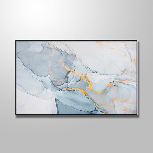 GRAY BLUE MARBLE PAINTING freeshipping - Wall Agenda