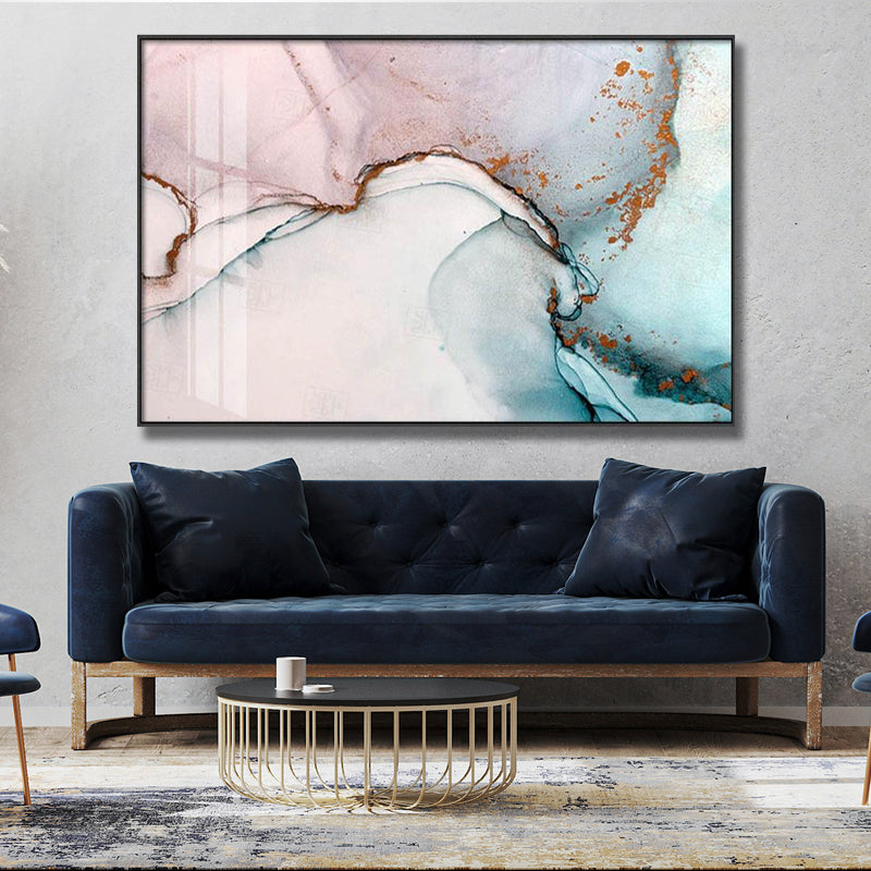 GRAY PINK MARBLE PAINTING freeshipping - Wall Agenda