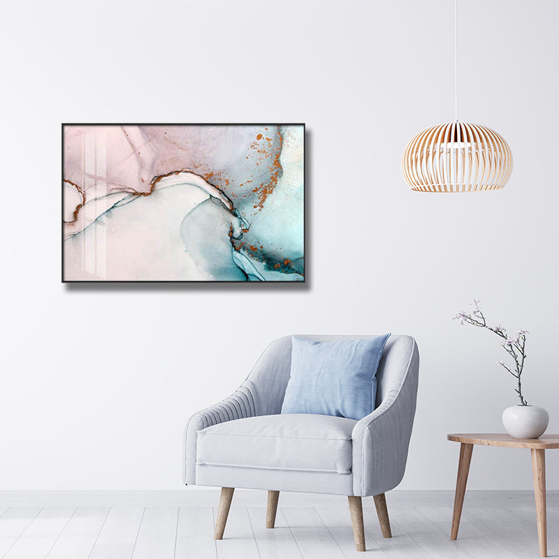 GRAY PINK MARBLE PAINTING freeshipping - Wall Agenda