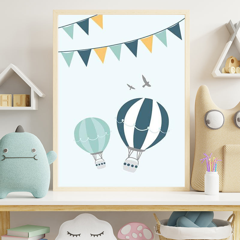 HOT AIR BALLOON KIDS PRINT freeshipping - Wall Agenda