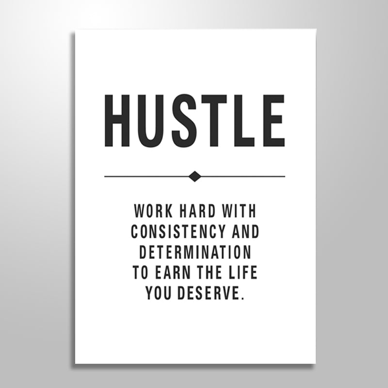 HUSTLE ON WHITE freeshipping - Wall Agenda